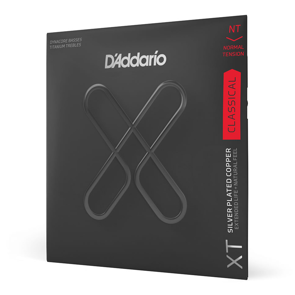 D'Addario <br>XTC45TT XT Dynacore Classical Silver Plated Wrap Titanium Trebles Normal Tension