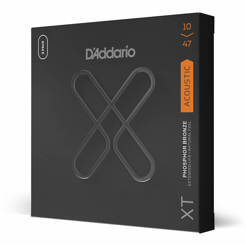 D'Addario <br>XTAPB1047-3P XT Phosphor Bronze Extra Light 10-47 3pack