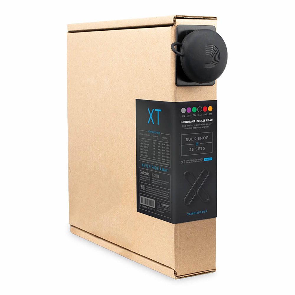 D'Addario <br>XTAPB1253-B25 [XT Phosphor Bronze, Regular Light 12-53][BULK SHOP 25Zbg]