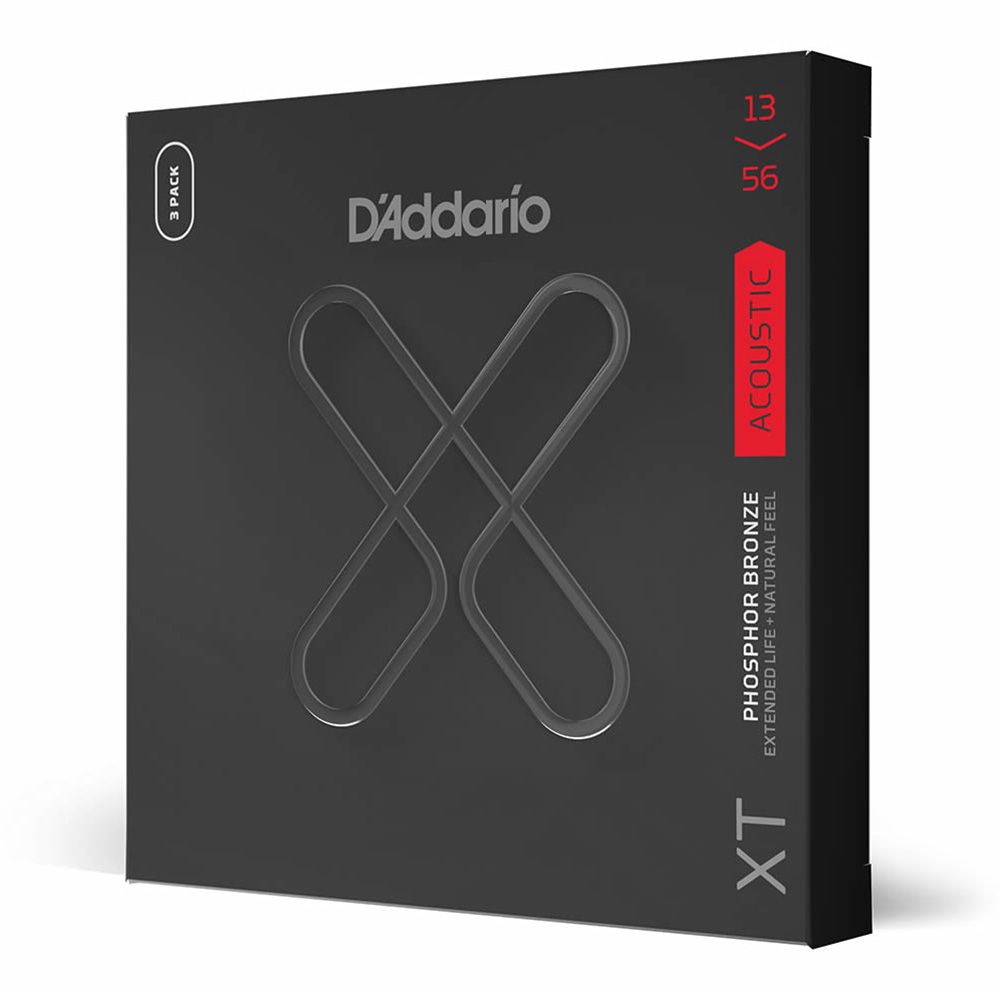 D'Addario <br>XTAPB1356-3P XTAPB1356 XT Phosphor Bronze Medium 13-56 3pack