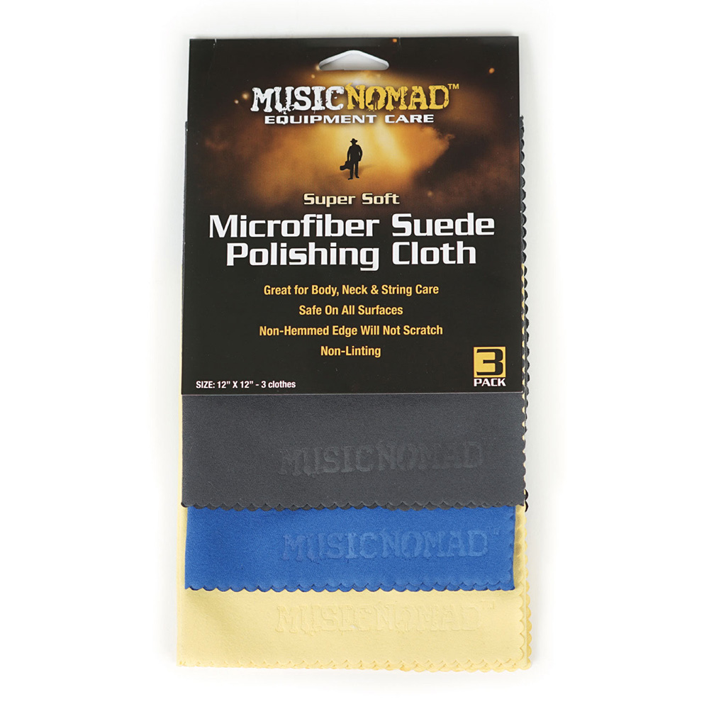 MUSIC NOMAD <br>MN203 [Super Soft Microfiber Suede Polishing Cloth - 3 Pack]