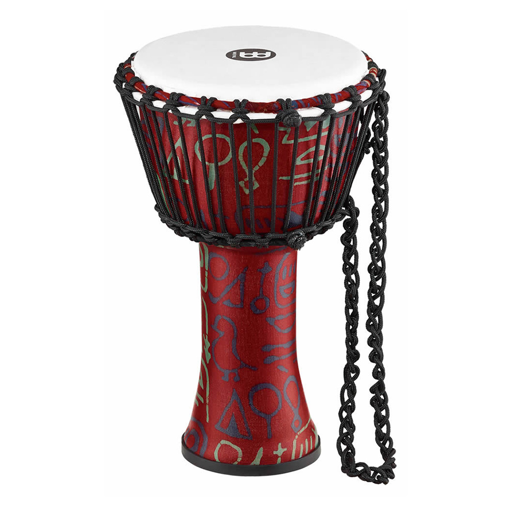 MEINL <br>Rope Tuned Travel Series Djembe, Synthetic Head - 8" Pharaoh's Script [PADJ1-S-F]