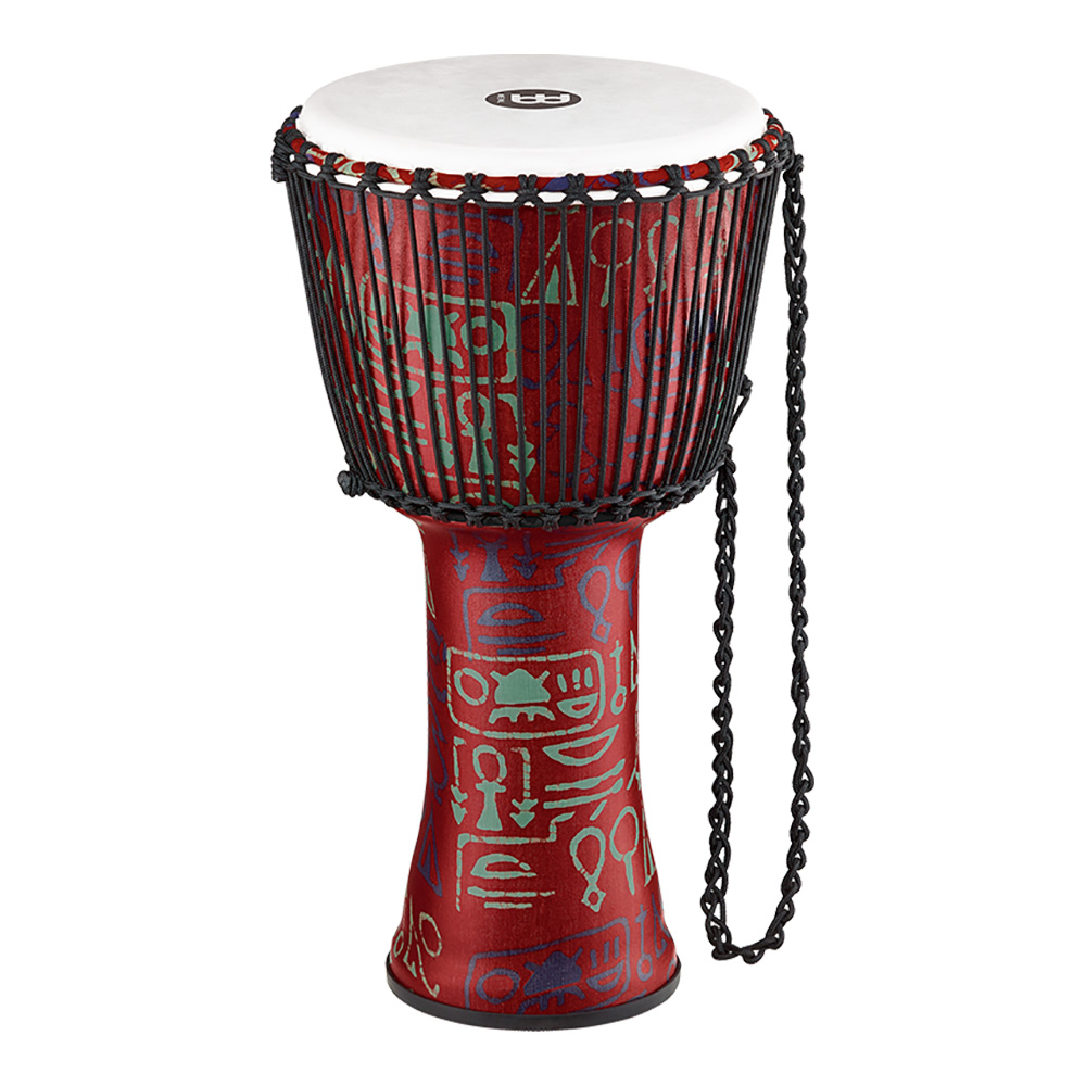 MEINL <br>Rope Tuned Travel Series Djembe, Synthetic Head - 12" Pharaoh's Script [PADJ1-L-F]