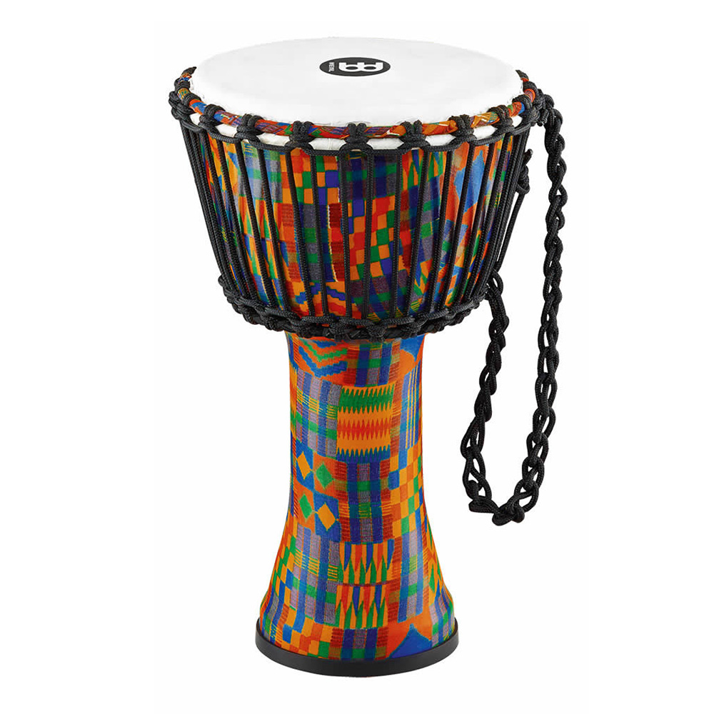 MEINL <br>Rope Tuned Travel Series Djembe, Synthetic Head - 8" Kenyan Quilt [PADJ2-S-F]