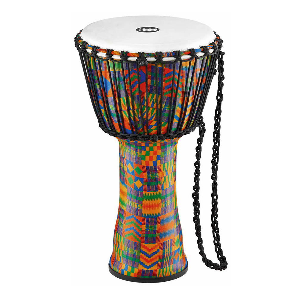 MEINL <br>Rope Tuned Travel Series Djembe, Synthetic Head - 10" Kenyan Quilt [PADJ2-M-F]