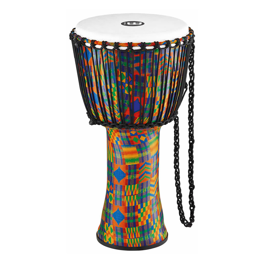 MEINL <br>Rope Tuned Travel Series Djembe, Synthetic Head - 12" Kenyan Quilt [PADJ2-L-F]