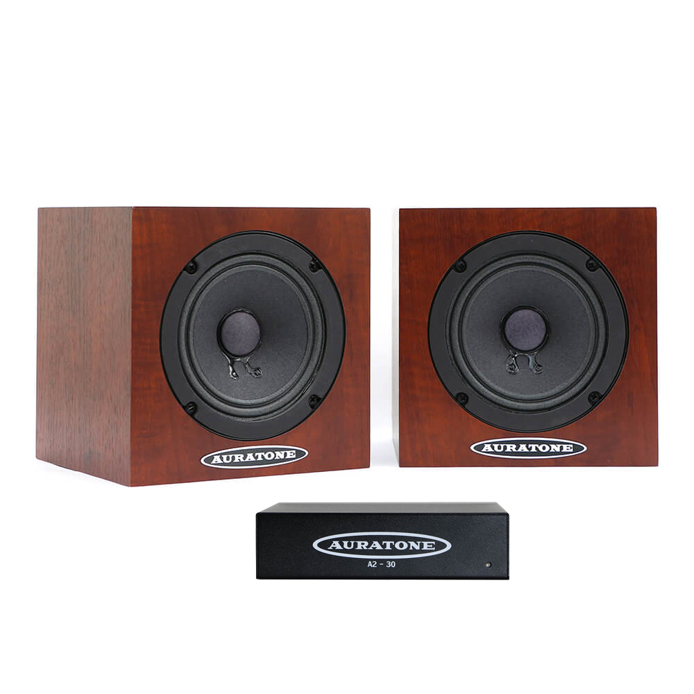 AURATONE <br>5C Super Sound Cube Woodgrain & A2-30p[AvZbg