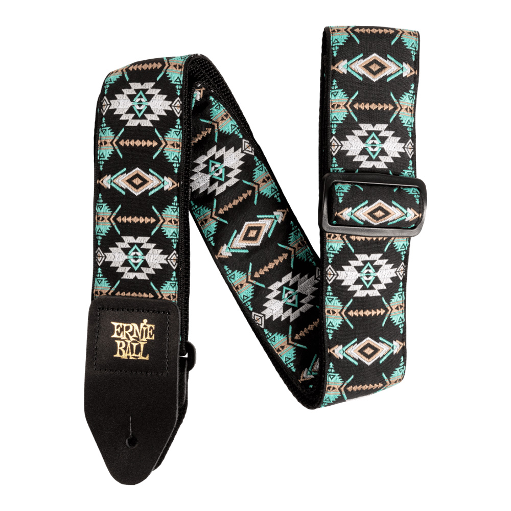 ERNIE BALL <br>#5325 Southwestern Turquoise Jacquard Strap