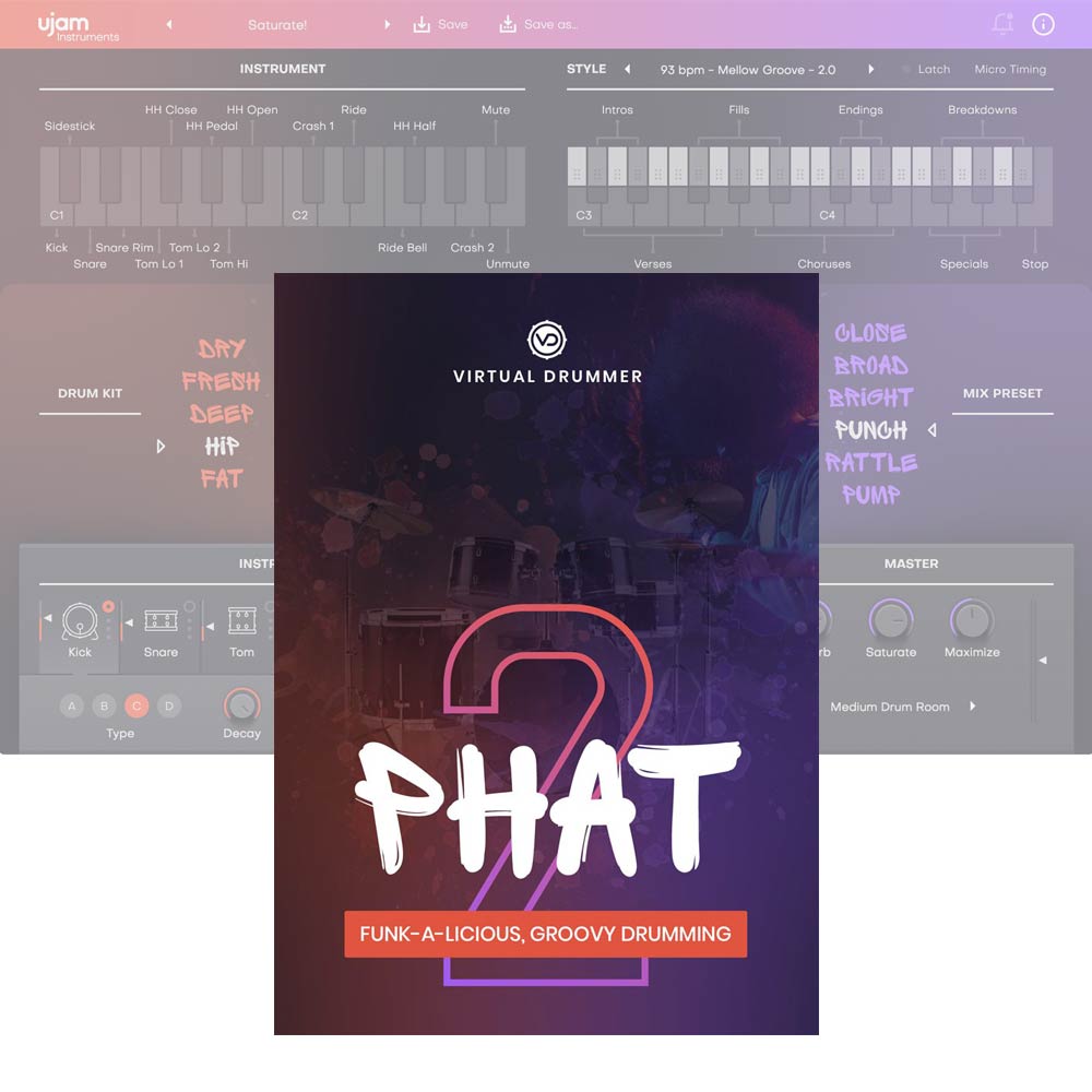 UJAM <br>Virtual Drummer PHAT 2