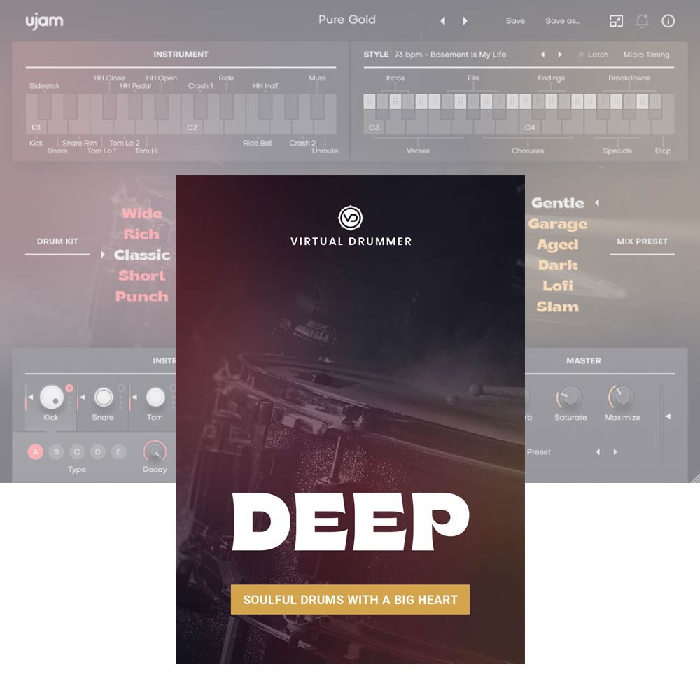 UJAM <br>Virtual Drummer DEEP