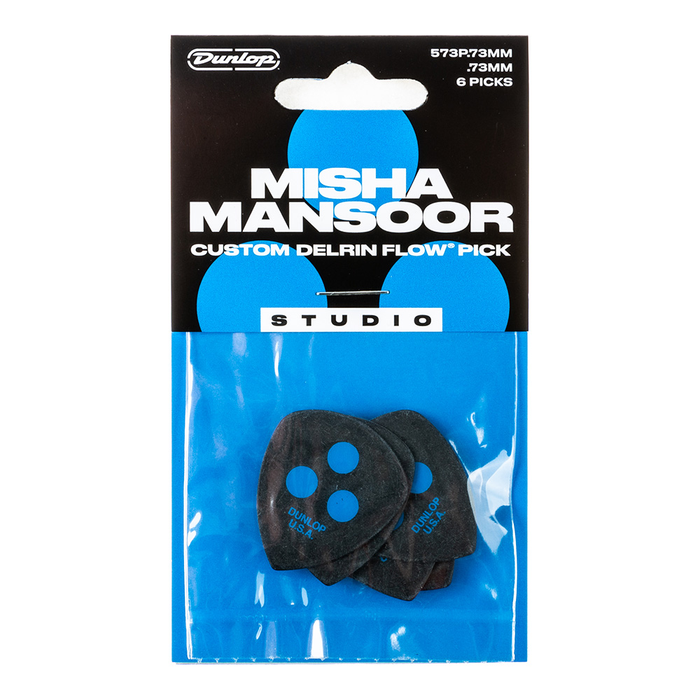 Jim Dunlop <br>573P073MM Misha Mansoor Custom Delrin Flow Pick 0.73mm Players Pack