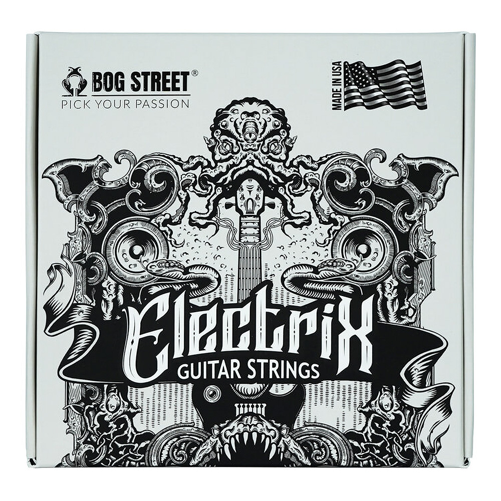 BOG STREET <br>COATED Electric Guitar Strings 10/46 BRIGHT LIGHT