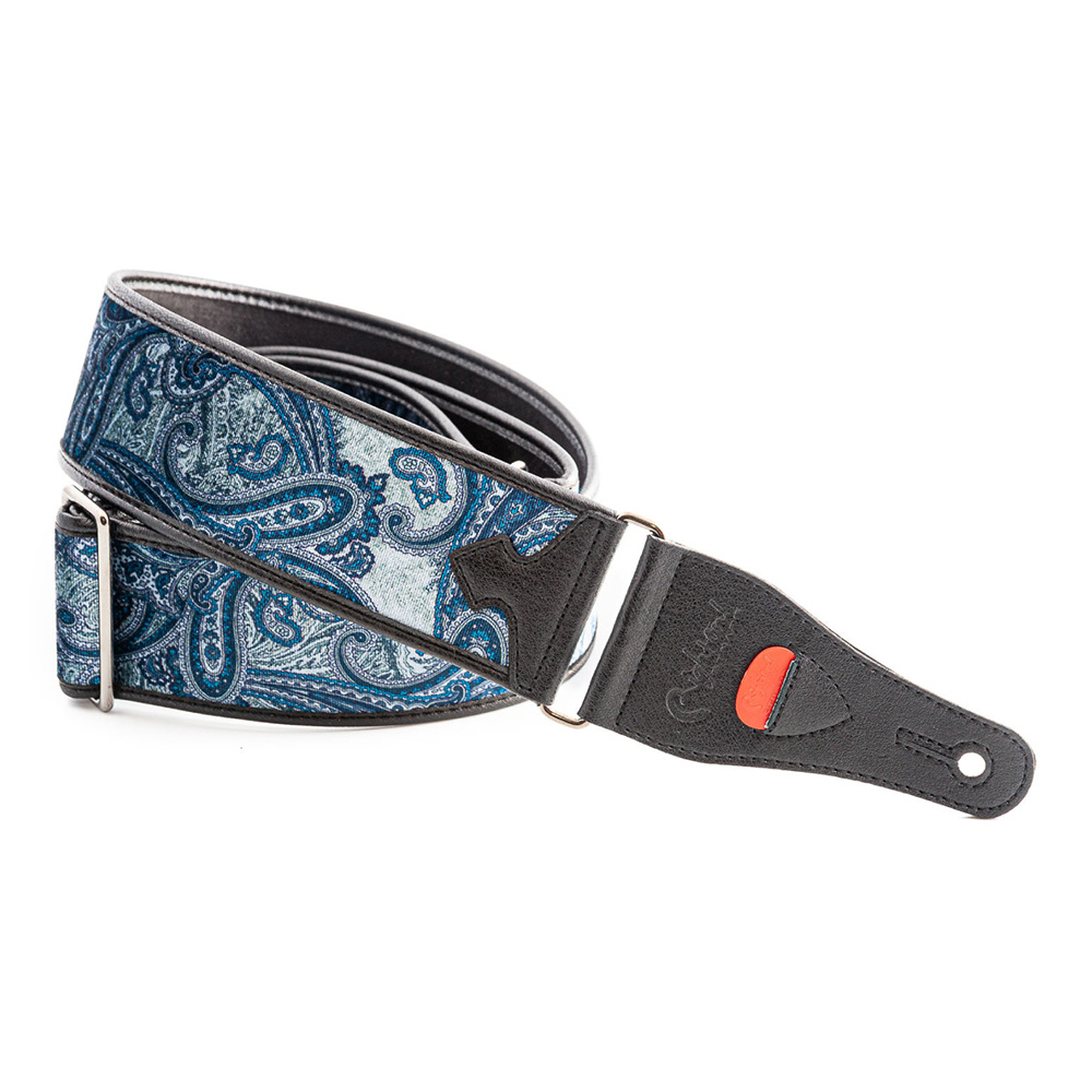 Right On! STRAPS <br>PAISLEY VELVET-60 Blue