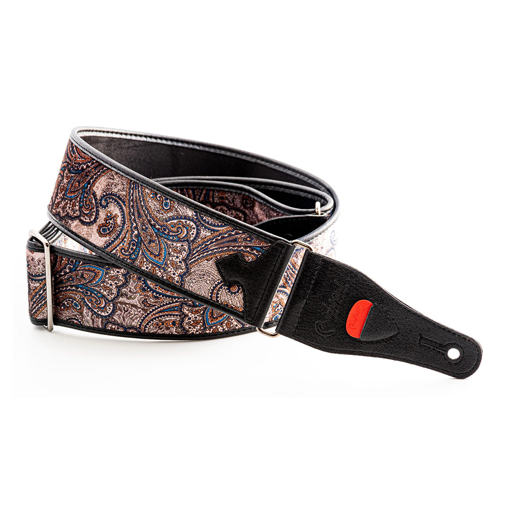 Right On! STRAPS <br>PAISLEY VELVET-60 Brown