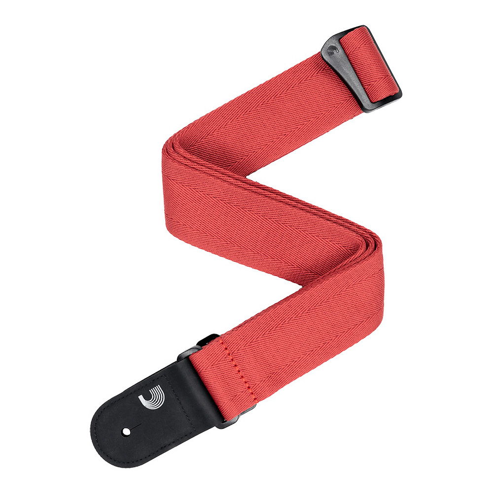 D'Addario <br>Eco Comfort Guitar Strap, Basic Model, Red [50RB01]