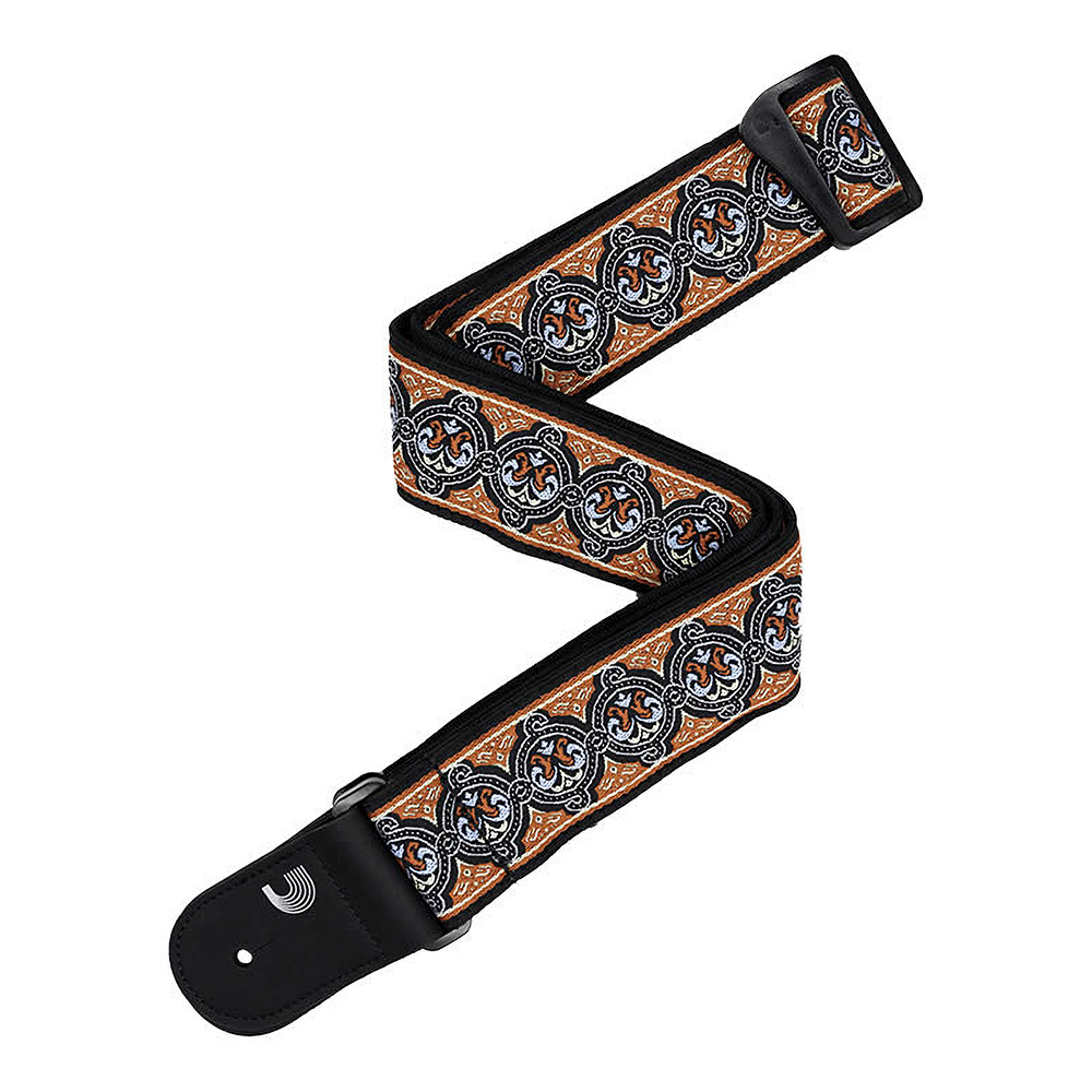 D'Addario <br>Eco Comfort Guitar Strap, Jacquard Model, Orange [50RW06]