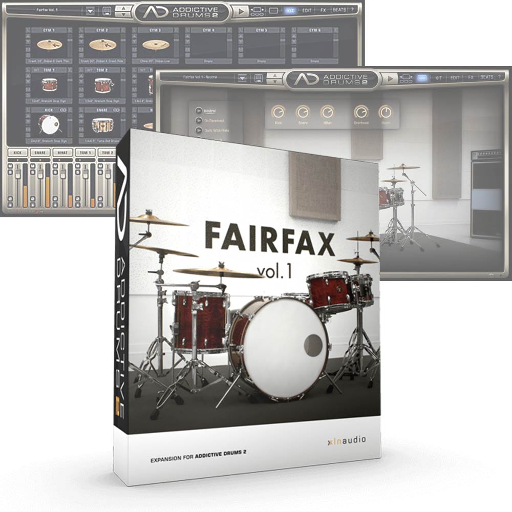 XLN Audio <br>Addictive Drums 2 ADpak Fairfax Vol. 1 ダウンロード版