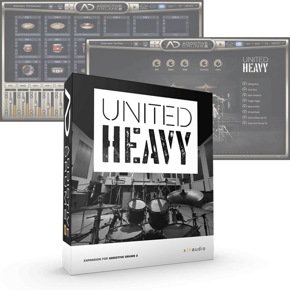 XLN Audio <br>Addictive Drums 2 ADpak United Heavy ダウンロード版