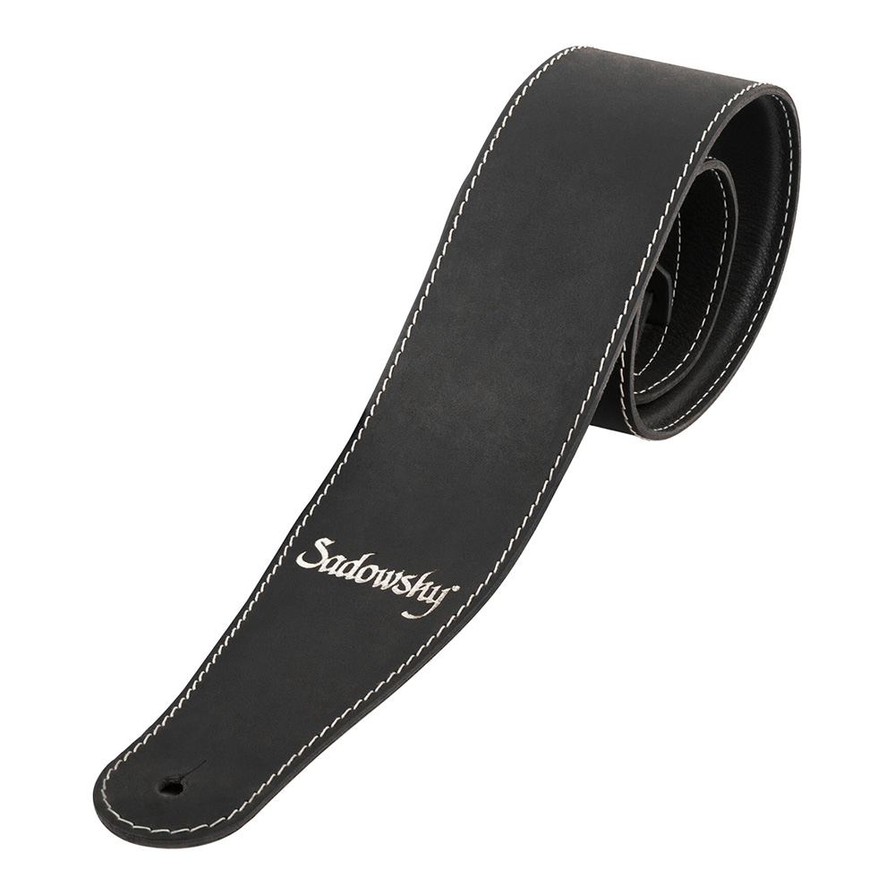 Sadowsky <br>MetroLine Genuine Leather Bass Strap Black/Silver