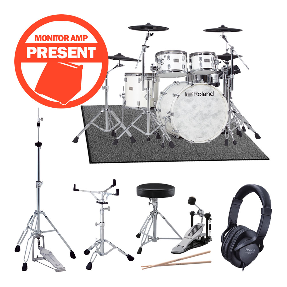 Roland <br>V-Drums Acoustic Design Series VAD706-PW ローランド純正シングルフルオプションセット