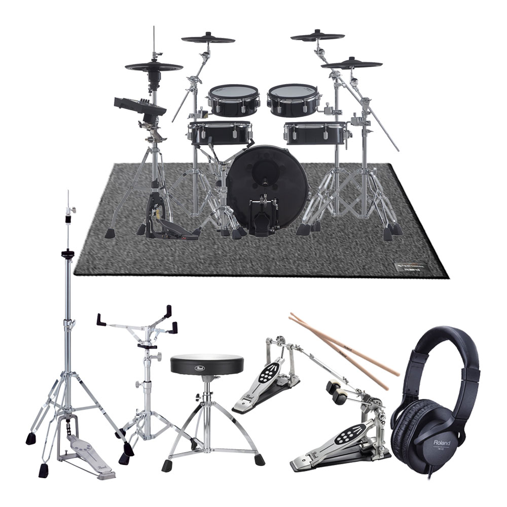 Roland V-Drums Acoustic Design Series VAD506 + KD-200-MS ツインフルオプションセット ｜ミュージックランドKEY