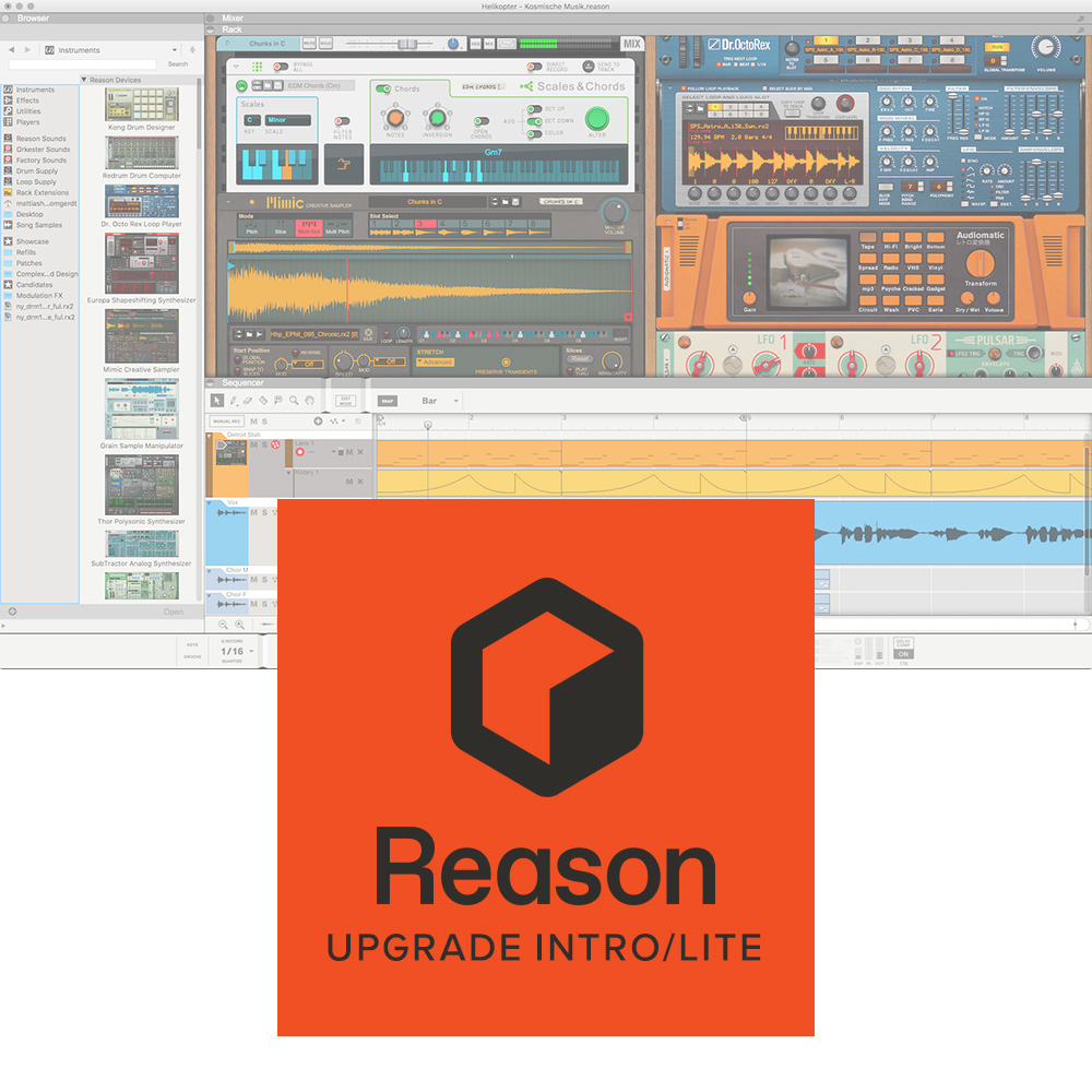 Reason Studios <br>REASON 12 Upgrade for Intro/Ess/Ltd/Adpt/Lite License