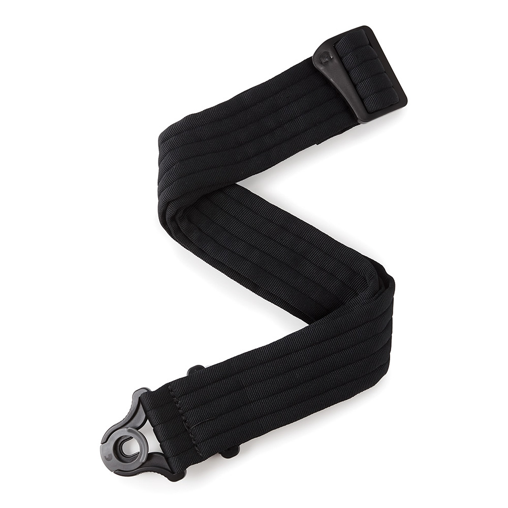 D'Addario <br>Auto Lock Nylon Guitar Strap - Black Padded [50BAL01]