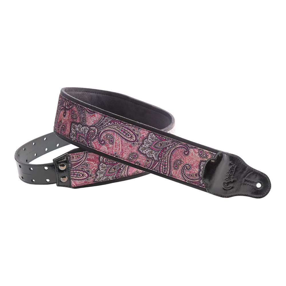 Right On! STRAPS <br>J-PAISLEY VELVET Burgundy