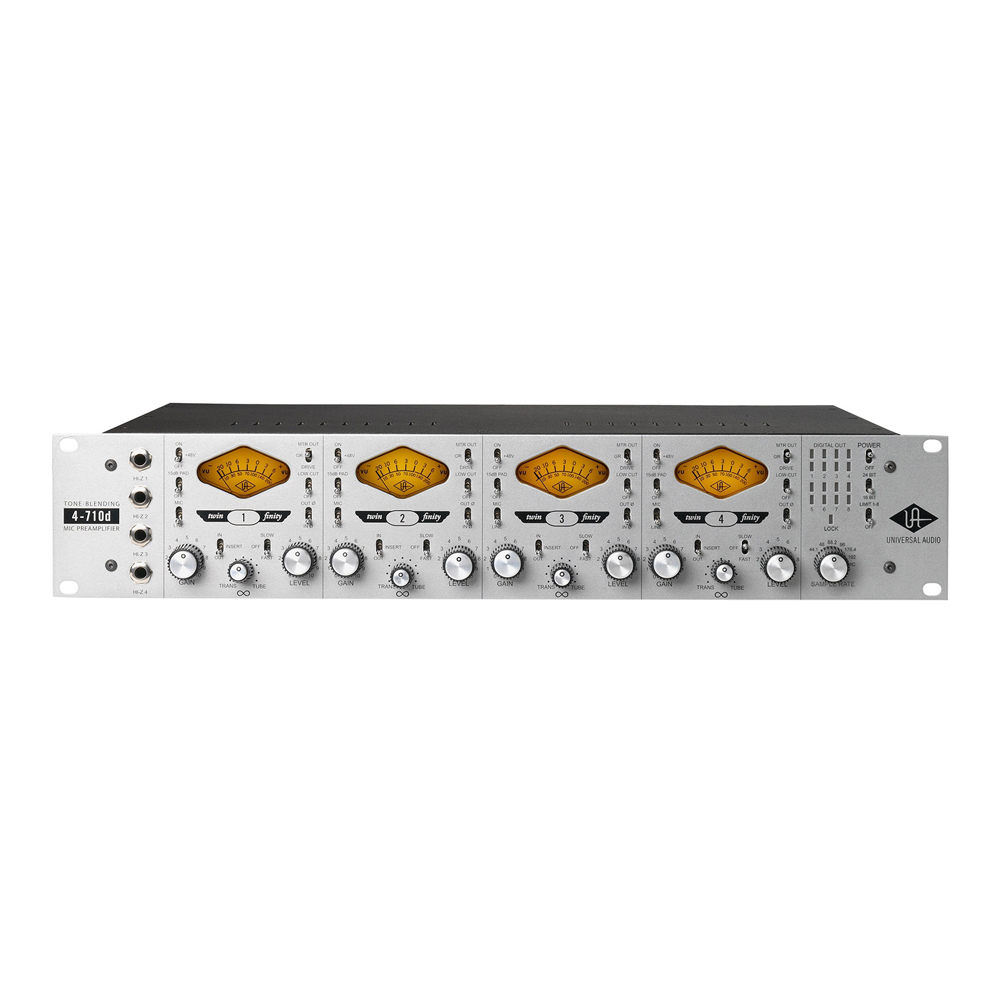 UNIVERSAL AUDIO <br>4-710d Four-Channel Tone-Blending Mic Preamp