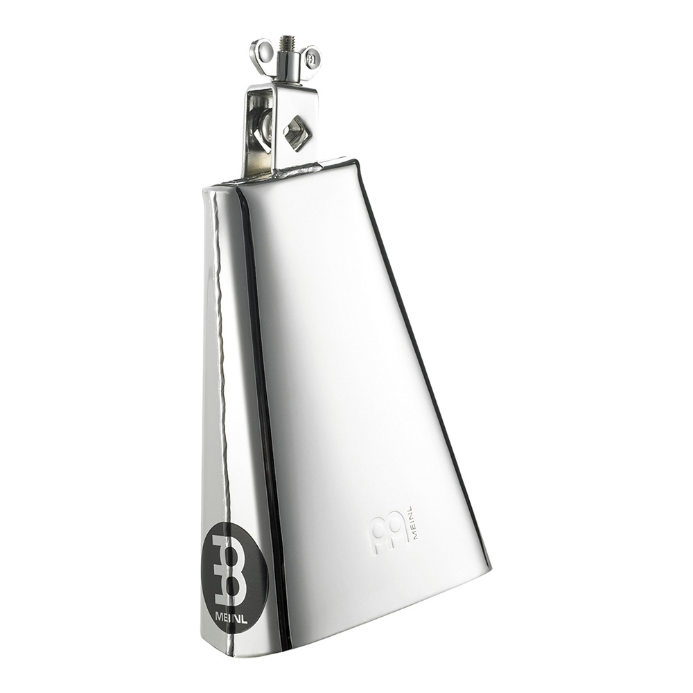MEINL <br>Chrome & Steel Finish Cowbell, 8" big mouth - High Polished Chrome [STB80B-CH]