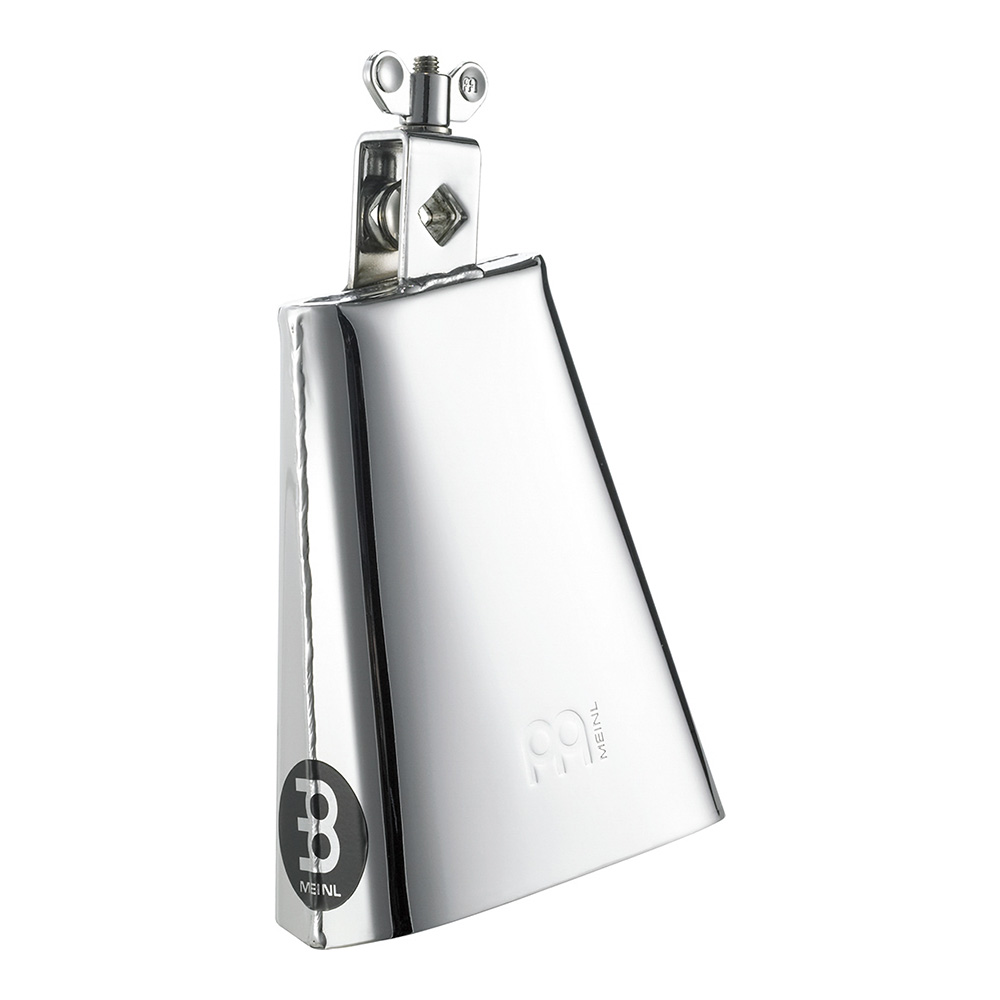 MEINL <br>Chrome & Steel Finish Cowbell, 6 1/4" - High Polished Chrome [STB625-CH]