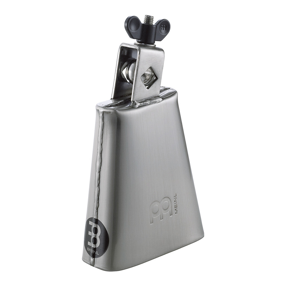 MEINL <br>Chrome & Steel Finish Cowbell, 4 1/2" medium pitch - Hand Brushed Steel [STB45M]