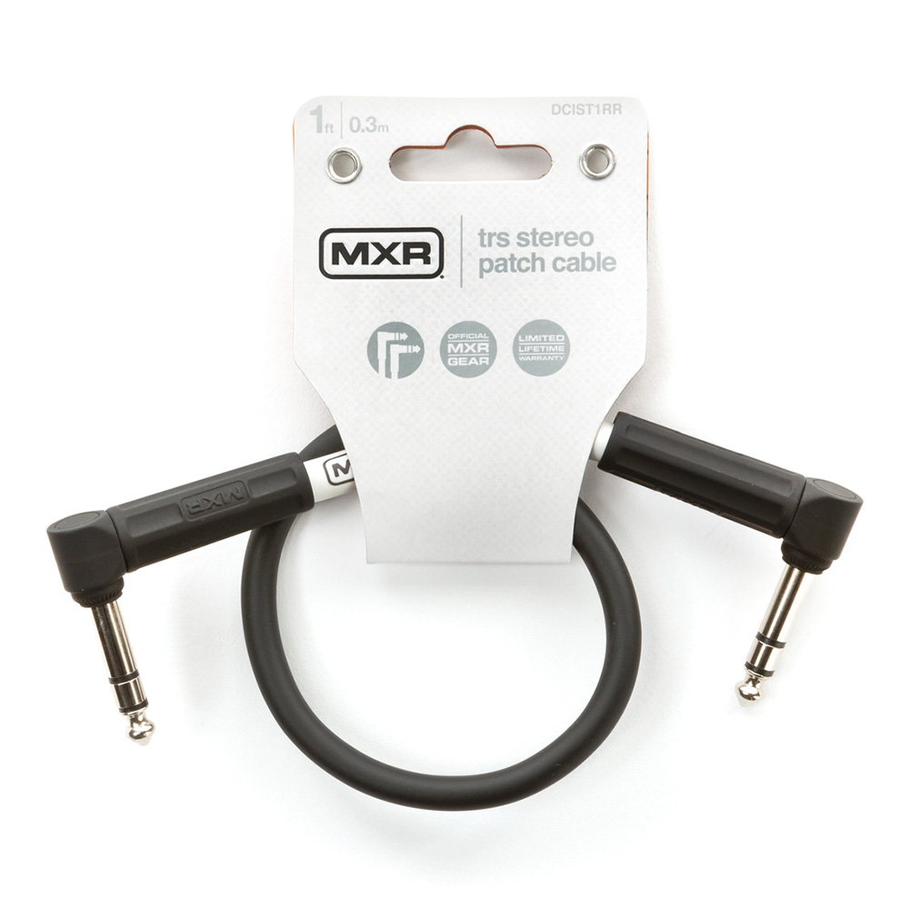 MXR <br>1ft TRS Stereo Cable - L/L [DCIST01RR]