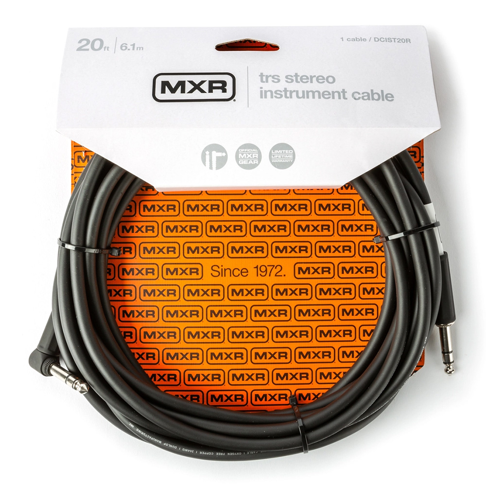 MXR <br>20ft TRS Stereo Cable - L/S [DCIST20R]