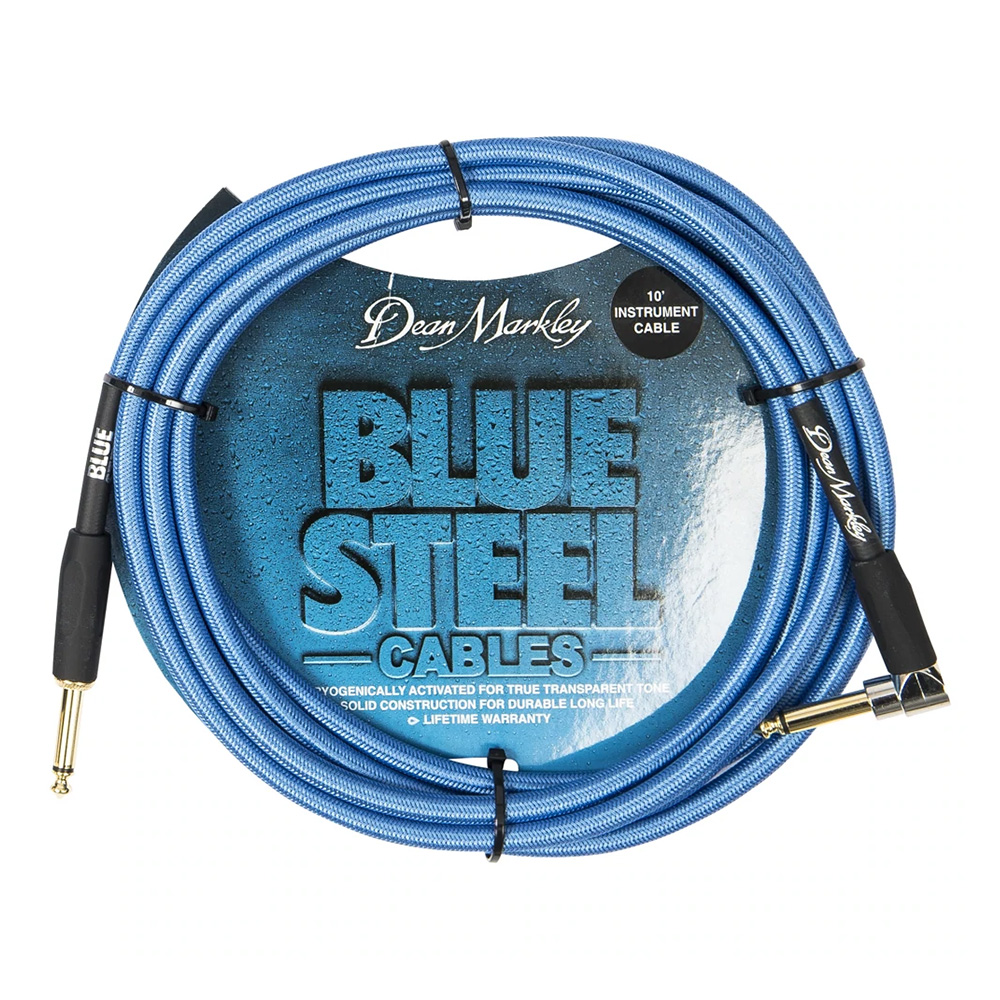 Dean Markley <br>Blue Steel Instrument Cable / 10ft(3m) L-S [DMBSIN10R]