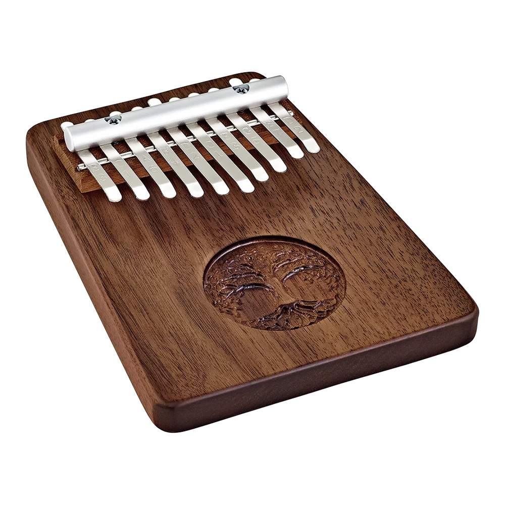 MEINL <br>Solid Kalimba / 10 Notes - Black Walnut, Tree of Life Symbol [KL1001TOL]