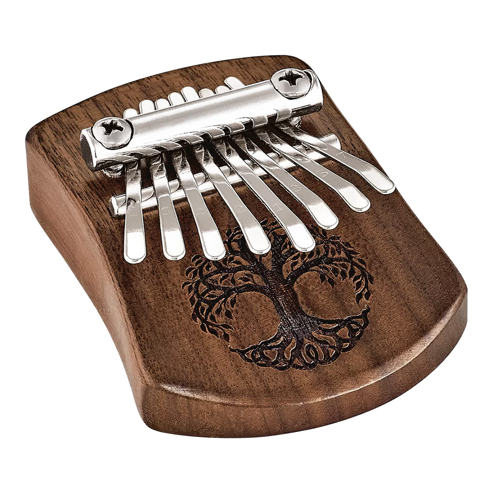 MEINL Sonic Energy <br>Solid Kalimba / 8 Notes - Black Walnut, Tree of Life Symbol [KL801TOL]