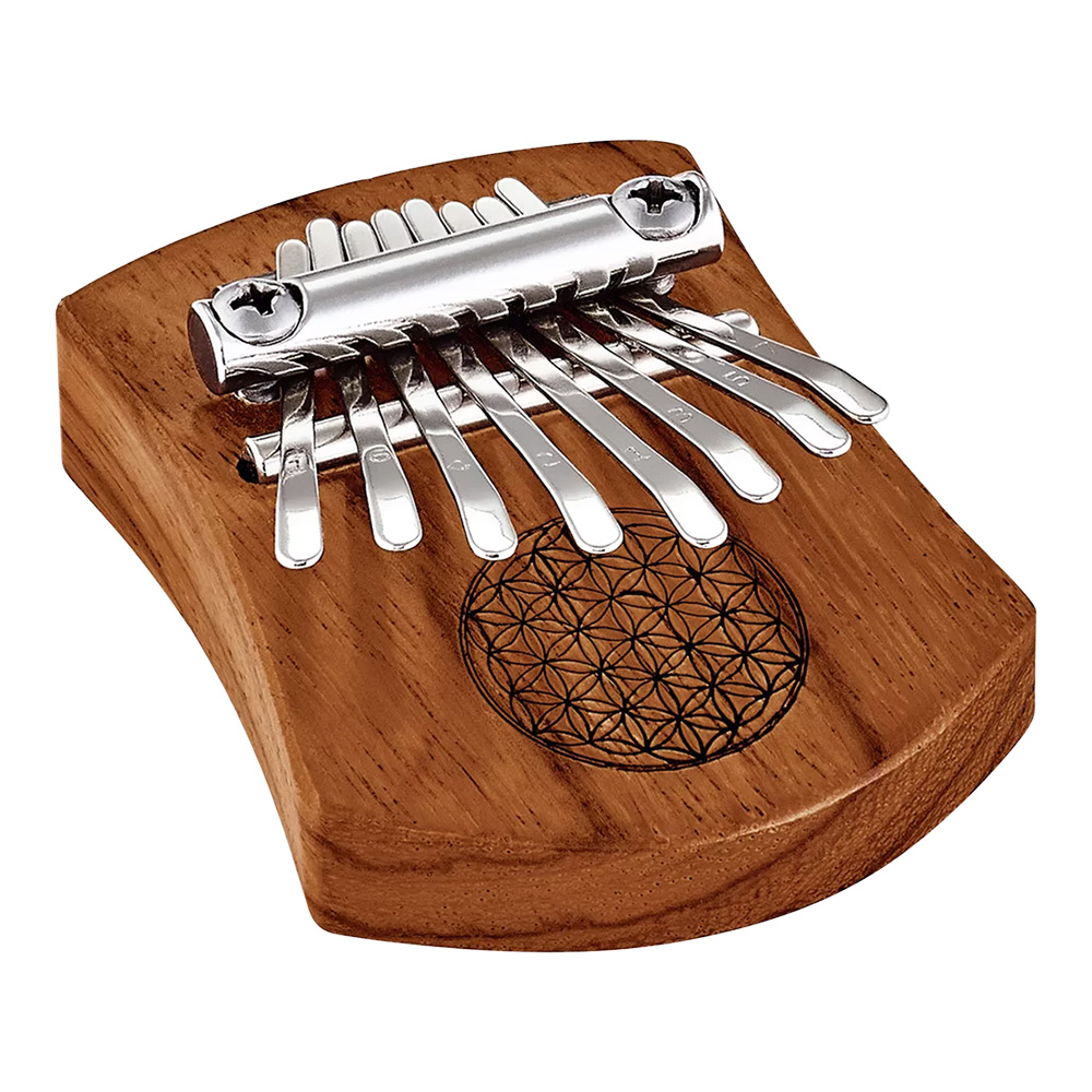 MEINL Sonic Energy <br>Solid Kalimba / 8 Notes - Red Zebrawood, Flower of Life Symbol [KL802FOL]