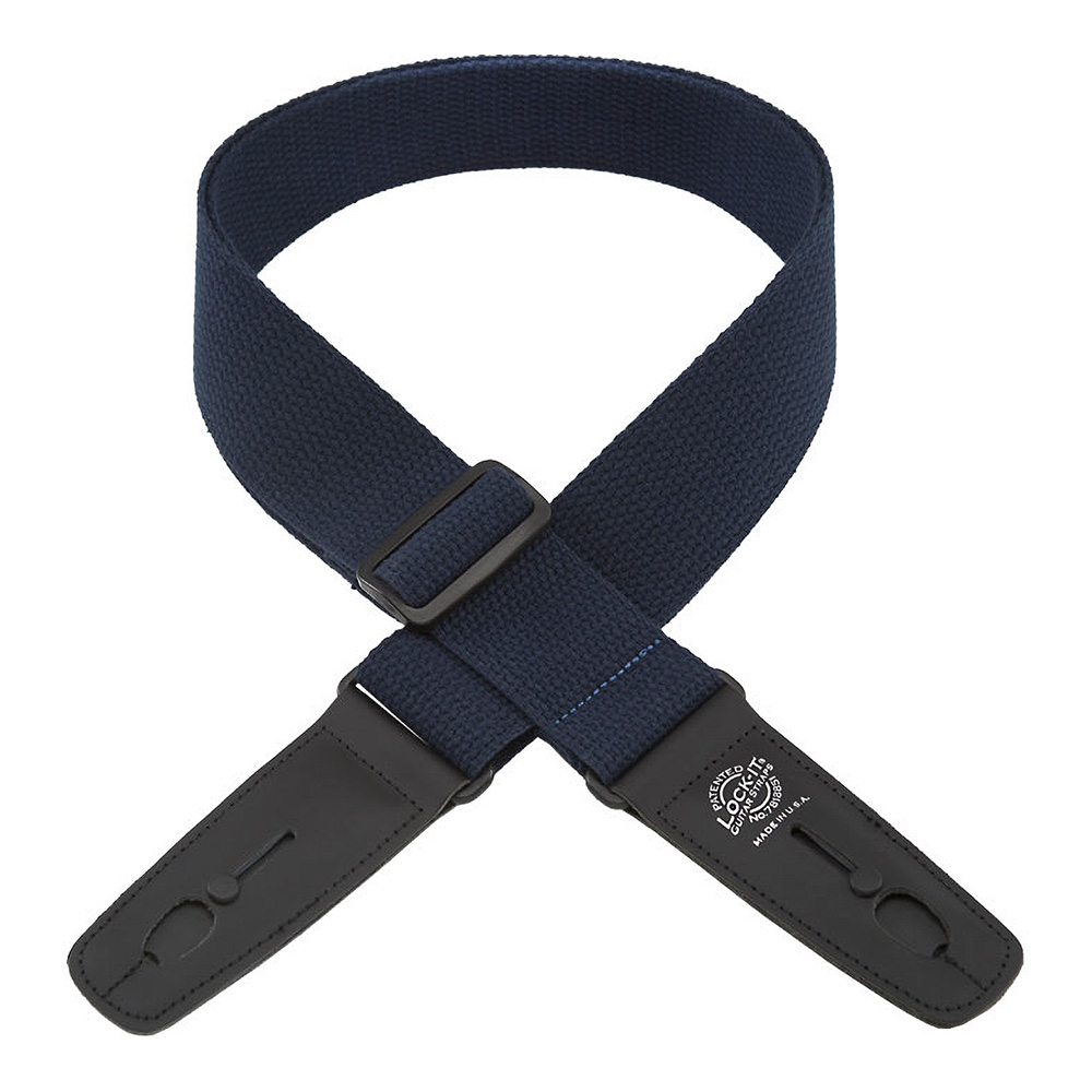 Lock-It Guitar Straps <br>Cotton Pro 2" [LIS 051 C2-NVY/BLU]