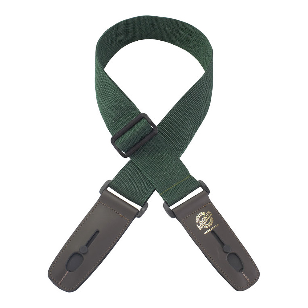 Lock-It Guitar Straps <br>Poly Pro 2" [LIS 007 P2-DGRN/BRN]