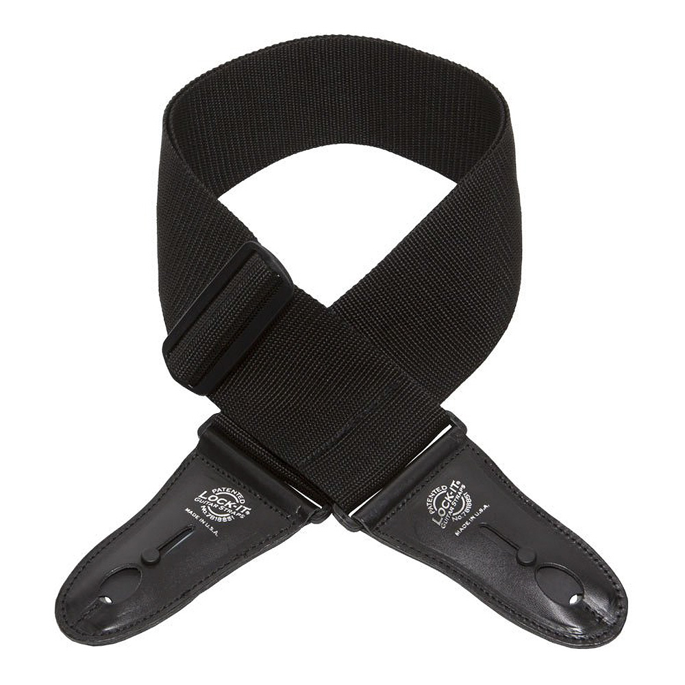 Lock-It Guitar Straps <br>Poly Pro 3" [LIS 012 P3-BLK]