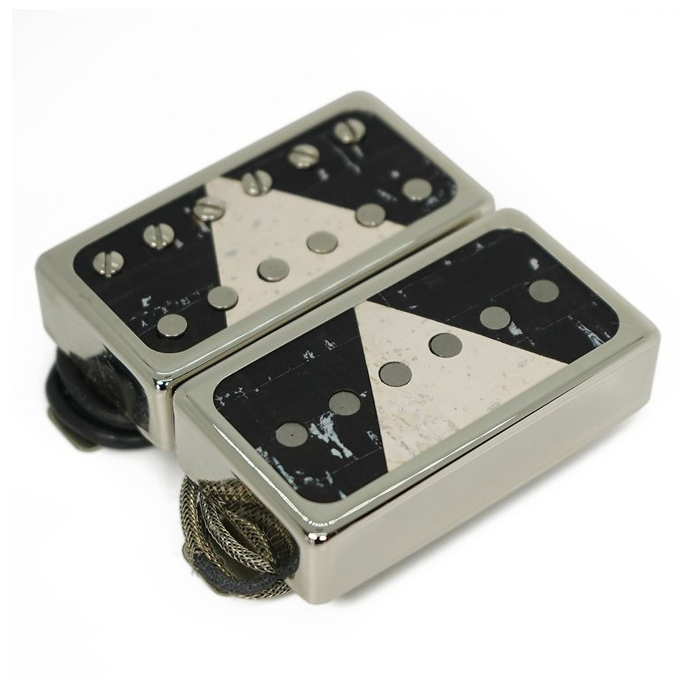 Righteous Sound Pickups <br>1991 GAZING Monolith Set Nickel Cover Meteorite Insert Snow V