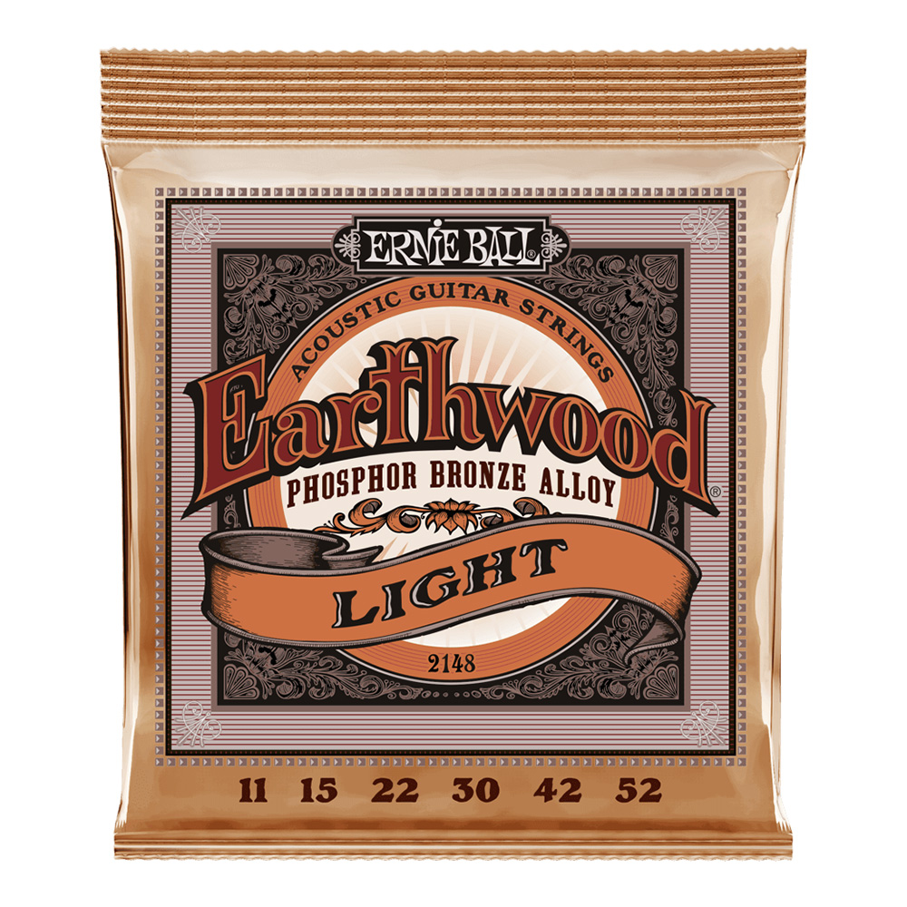 ERNIE BALL <br>#2148 Earthwood Light Phosphor Bronze 11-52