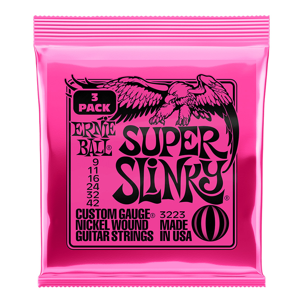 ERNIE BALL <br>#3223 Super Slinky Nickel Wound 9-42 [3-Pack]