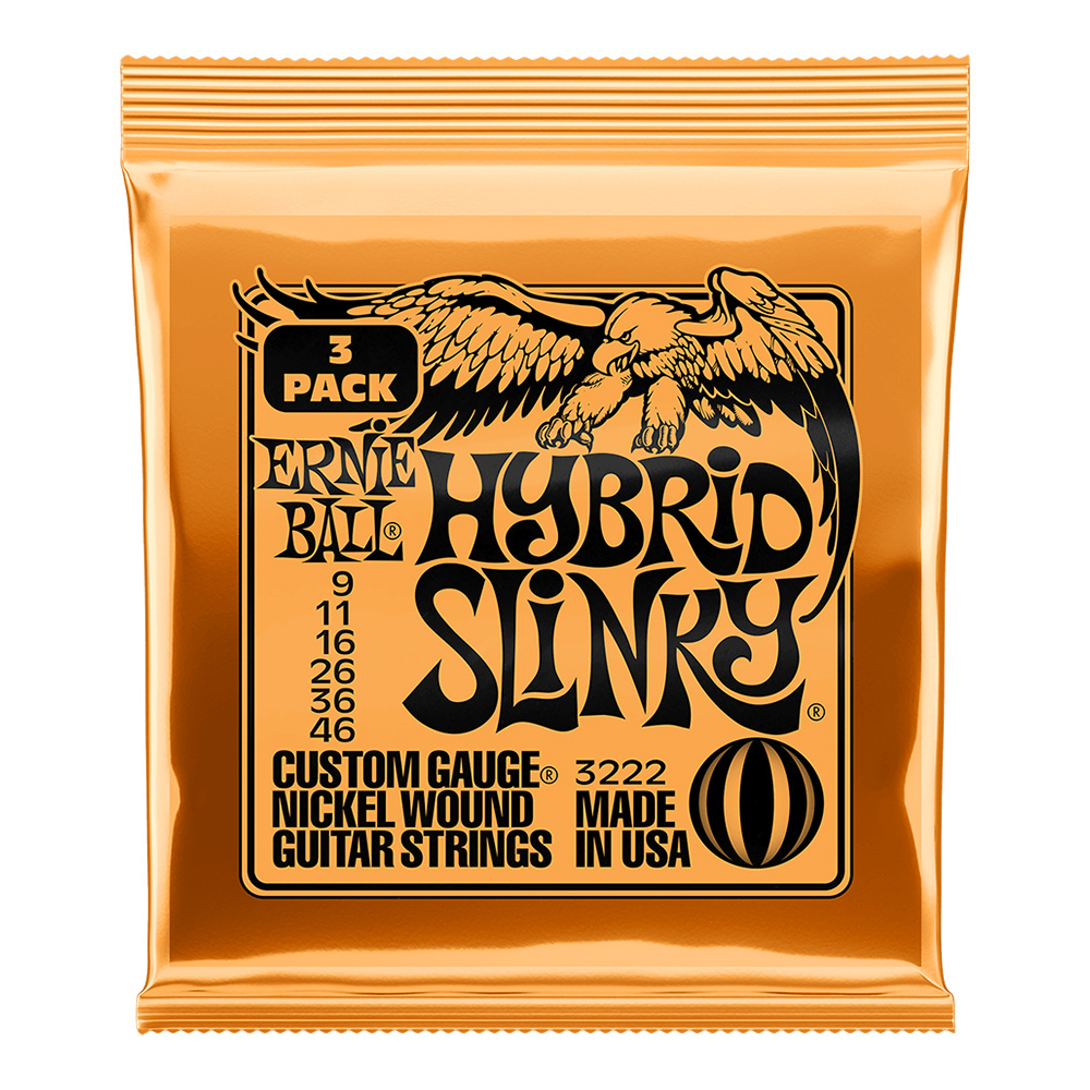 ERNIE BALL <br>#3222 Hybrid Slinky Nickel Wound 9-46 [3-Pack]