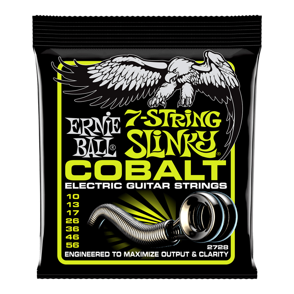 ERNIE BALL <br>#2728 Regular Slinky Cobalt 7-String 10-56