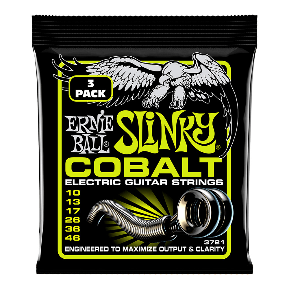 ERNIE BALL <br>#3721 Regular Slinky Cobalt 10-46 [3 Pack]
