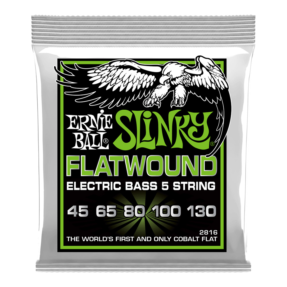 ERNIE BALL <br>#2816 Regular Slinky 5-String Flatwound 45-130