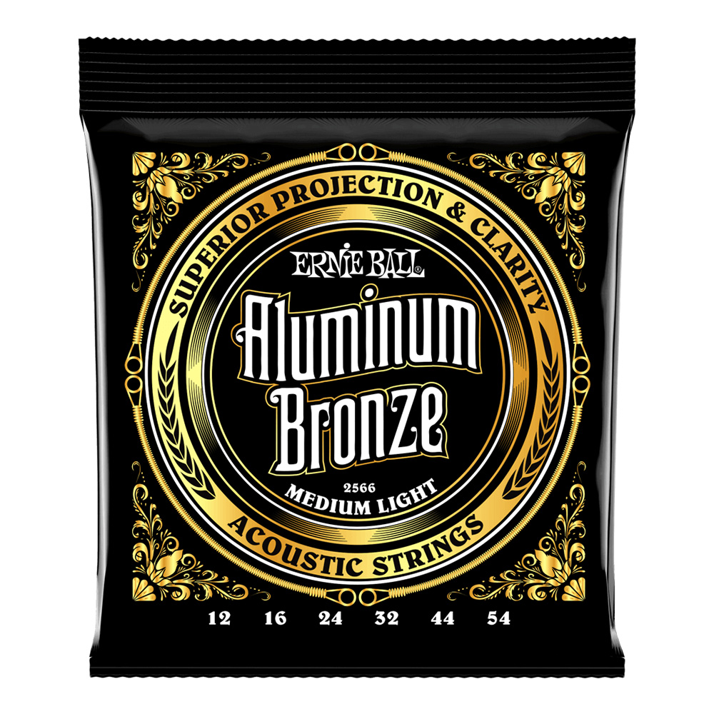 ERNIE BALL <br>#2566 Medium Light Aluminum Bronze 12-54