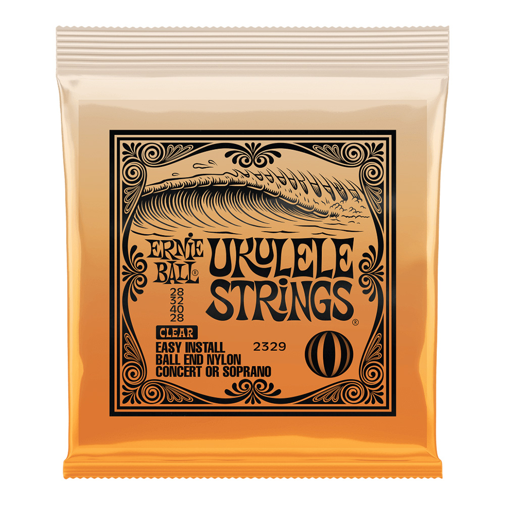 ERNIE BALL <br>#2329 Ukulele Ball End Nylon Strings Clear